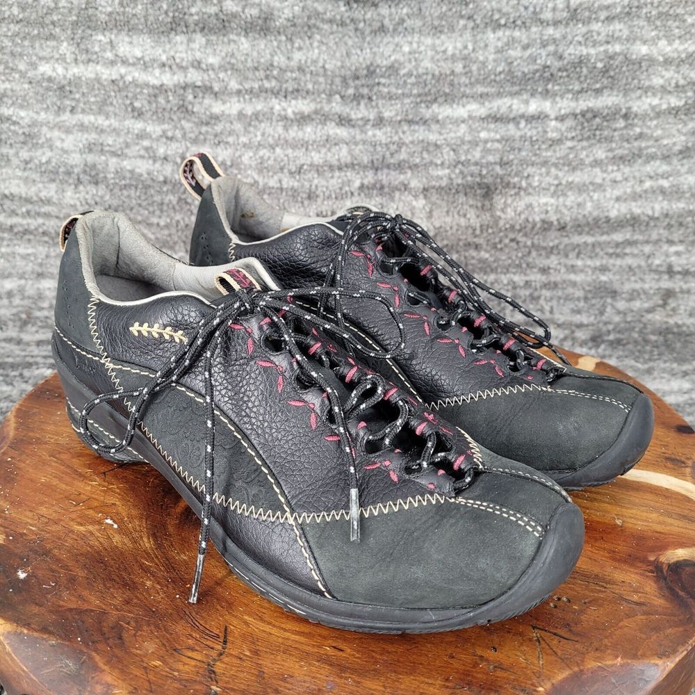 Jambu Women's Andes Sneaker 9.5 Black Leather All Terra Traction‎ Comfort Shoe